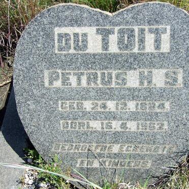TOIT Petrus H.S., du 1884-1962