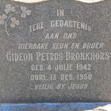 BRONKHORST Gideon Petrus 1942-1950