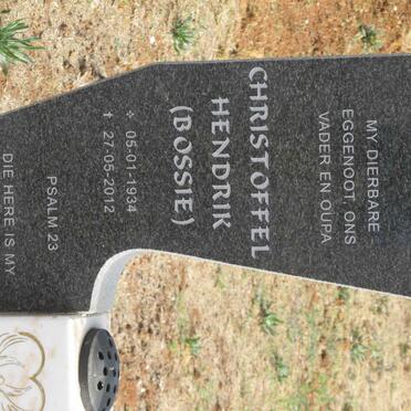 BOSHOFF Christoffel Hendrik 1934-2012 &amp; Magdalena 1939-