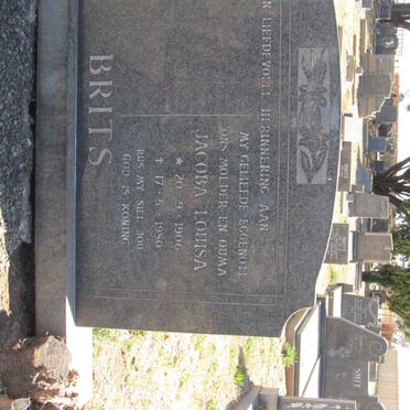 BRITS Jacoba Louisa 1906-1980