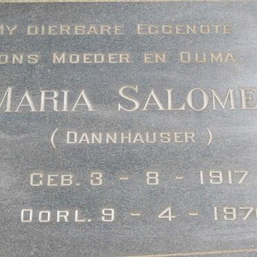FERREIRA Maria Salome nee DANNHAUSER 1917-1976