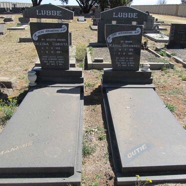 LUBBE Gezina Christa 1914-1987 :: LUBBE Karel Johannes 1931-1987