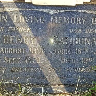 MILLER David Henry 1860-1928 &amp; Catharina Johanna nee MOSTERT 1882-1947