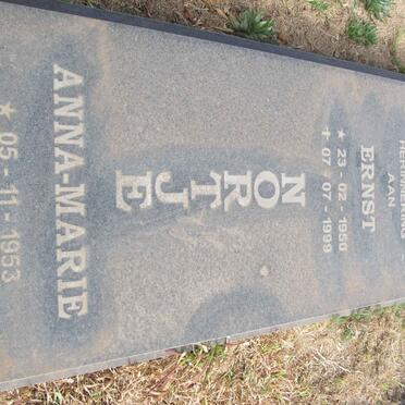 NORTJE Ernst 1950-1999 &amp; Anna-Marie 1953-