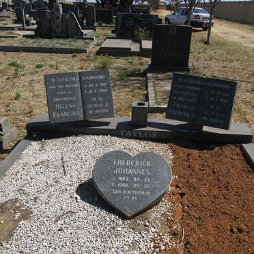 TAYLOR Thomas Frederick 1916-1989 &amp; Helena Francina 1921-2004 :: TAYLOR Frederick Johannes 1943-1990