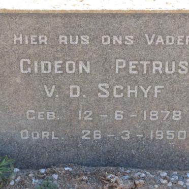 SCHYF Gideon Petrus, v.d. 1878-1950