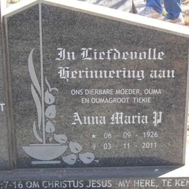 WALT Jacobus S., van der 1918-1980 &amp; Anna Maria P. 1926-2011