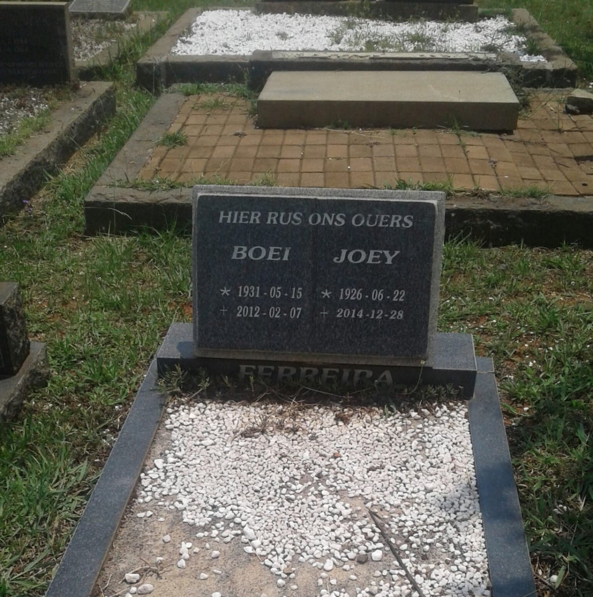 FERREIRA Boei 1931-2012 & Joey 1926-2014