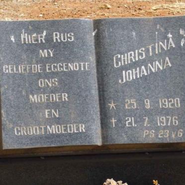 STEYN Johanna Christina nee SCHOEMAN voorheen PRINSLOO 1920-1976