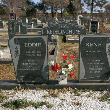 REDELINGHUYS Eddie 1932-2002 &amp; Rene 1933-