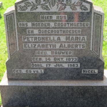 ALBERTS Petronella Maria Elizabeth nee BRUWER 1873-1963