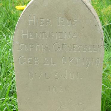 GROESBEEK Hendriena Sophia 1919-1920