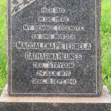 HEUNES Magdalena Pieternela Catharina nee STRYDOM 1875-1941