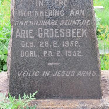 GROESBEEK Arie 1952-1952