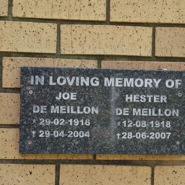 MEILLON Joe, de 1916-2004 &amp; Hester 1918-2007