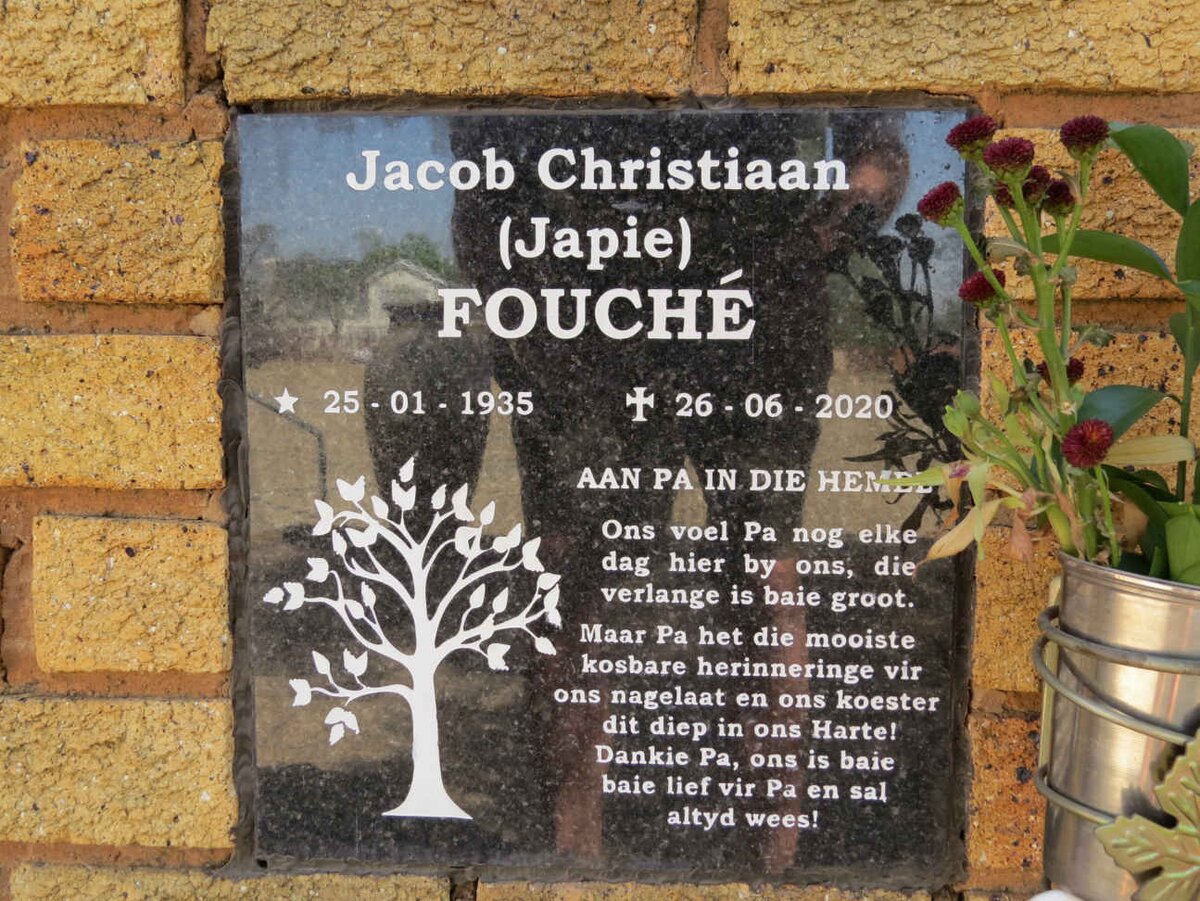 FOUCHE Jacob Christiaan 1935-2020