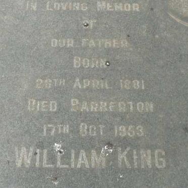 KING William 1881-1953