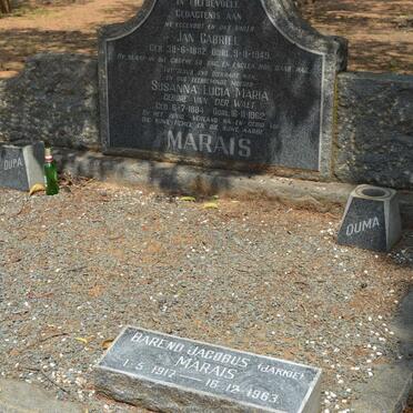 MARAIS Jan Gabriel 1882-1949 &amp; Susanna Lucia VAN DER WALT 1884-1962 :: MARAIS Barend Jacobus 1912-1963