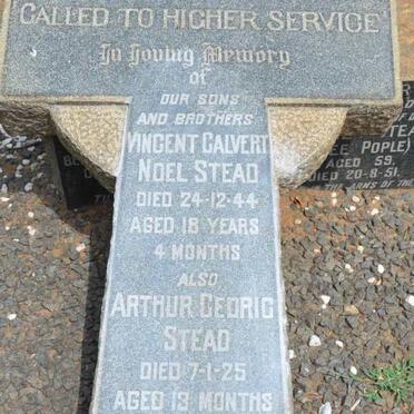 STEAD Arthur Cedric -1925 :: STEAD Vincent Calvert Noel -1944