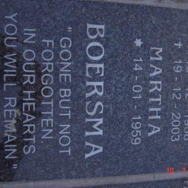BOERSMA Loutjie 1968-2003 :: BOERSMA Martha 1959-
