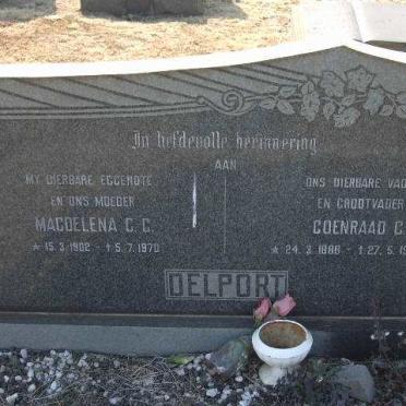 DELPORT Coenraad G. 1888-1975 &amp; Magdalena G.G. 1902-1970
