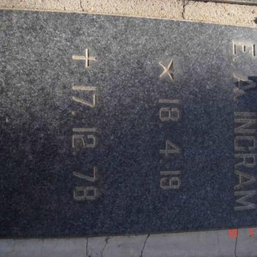 INGRAM E.A. 1919-1978