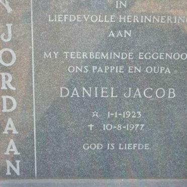 JORDAAN Daniel Jacob 1923-1977