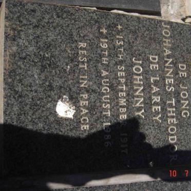 JONG Johannes Theodore De Larey, de 1917-1986