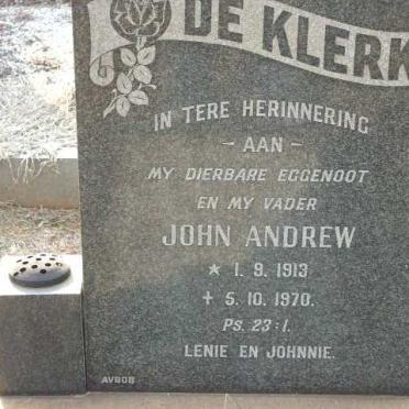KLERK John Andrew, de 1913-1970