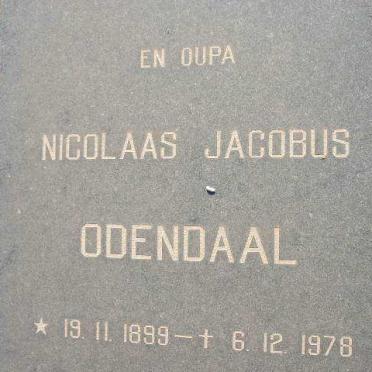 ODENDAAL Nicolaas Jacobus 1899-1978