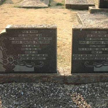 PRETORIUS Lucas Ignatius 1892-1960 &amp; Dirkie Catharina 1890-1967