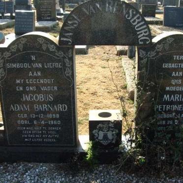 RENSBURG Jacobus Adam Barnard, Janse van 1898-1960 &amp; Maria Petronella LAAS 1896-???