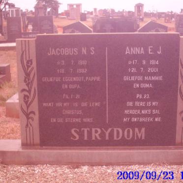 STRYDOM Jacobus N.S. 1910-1982 &amp; Anna E.J. 1914-2001