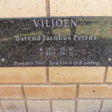 VILJOEN Barend Jacobus Petrus 1971-2017