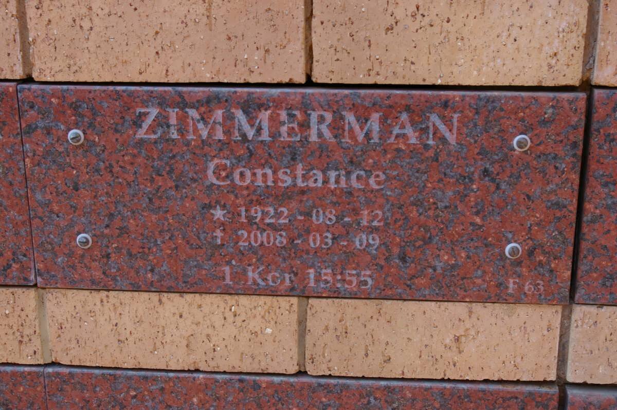 ZIMMERMAN Constance 1922-2008