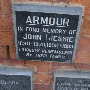 ARMOUR John 1890-1970 &amp; Jessie 1896-1989