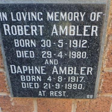 AMBLER Robert 1912-1980 &amp; Daphne 1917-1990