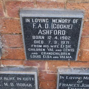 ASHFORD F.A.D. 1902-1971