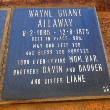 ALLAWAY Wayne Grant 1965-1975