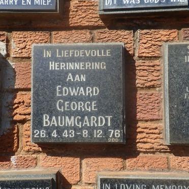 BAUMGARDT Edward George 1943-1976