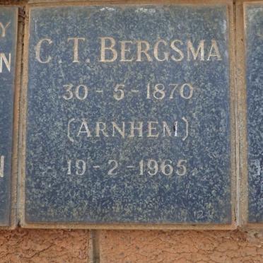 BERGSMA C.T. nee ARNHEM 1870-1965