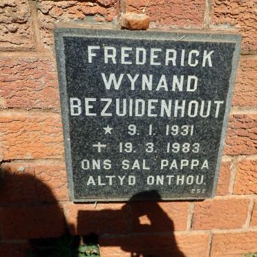 BEZUIDENHOUT Frederick Wynand 1931-1983