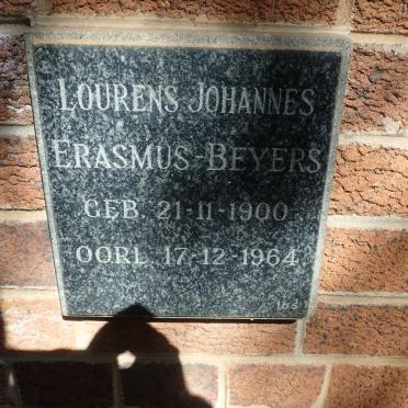 BEYERS Lourens Johannes, ERASMUS 1900-1964