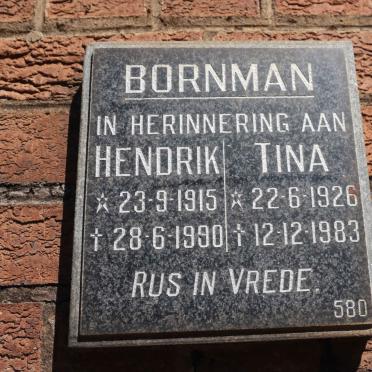 BORNMAN Hendrik 1915-1990 &amp; Tina 1926-1983