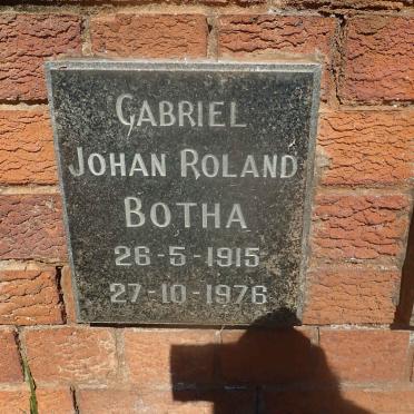 BOTHA Gabriel Johan Roland 1915-1976
