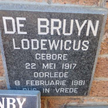 BRUYN Lodewicus, de 1917-1981