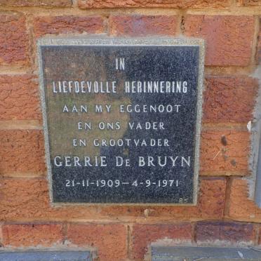 BRUYN Gerrie, de 1909-1971