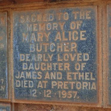 BUTCHER Mary Alice -1957