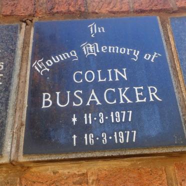 BUSACKER Colin 1977-1977
