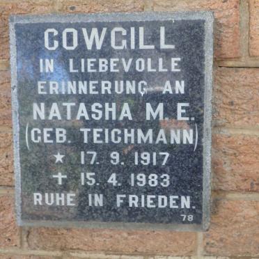 COWGILL Natasha M.E. nee TEICHMANN 1917-1983